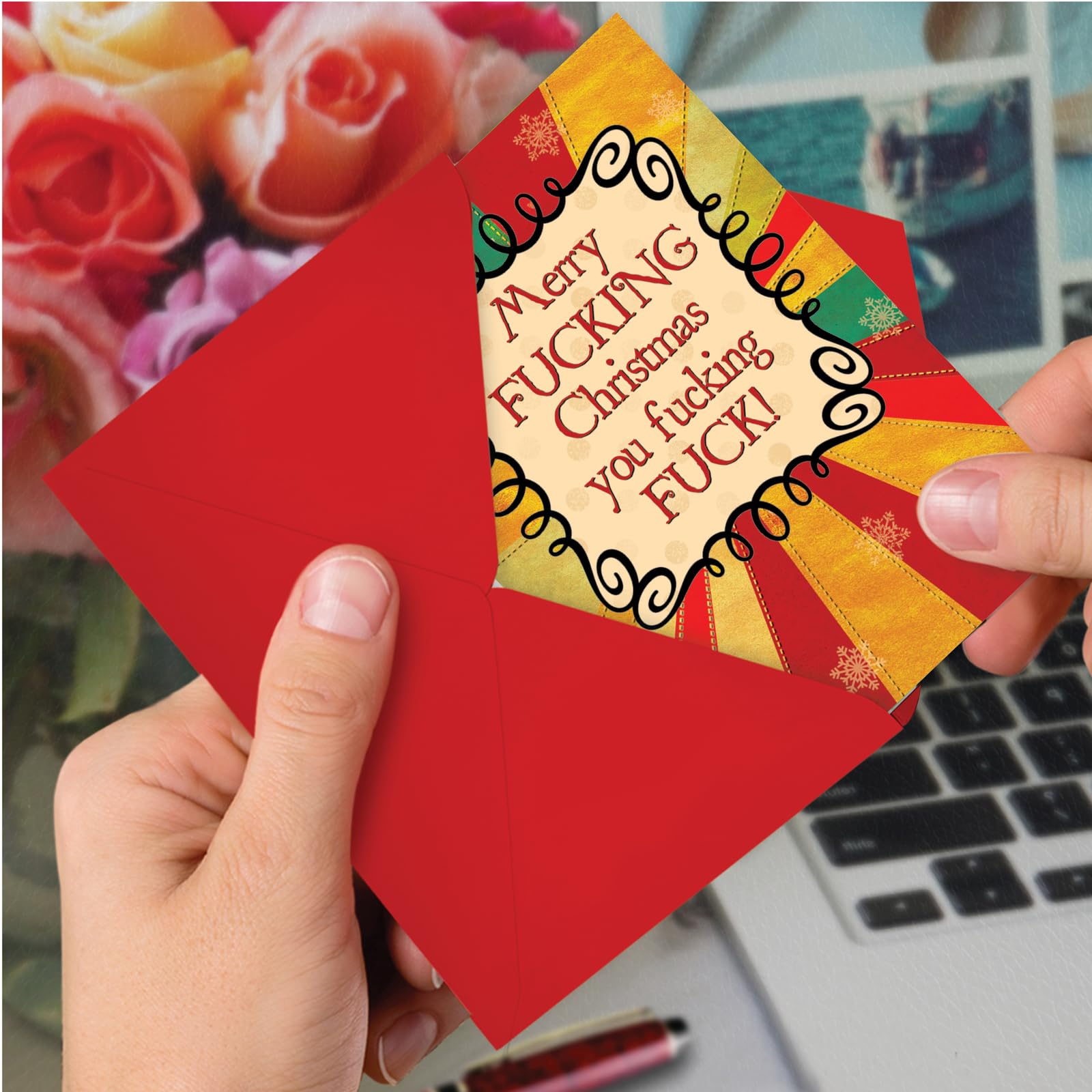 Feliz Navidad – papel tarjeta de Navidad EFFIN, color 12 Christmas Card Pack (SKU:B1243) 12 Christmas Card Pack (SKU:B1243)