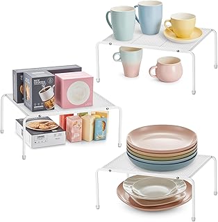 Paquete de 3 organizadores de armario de cocina, estante de metal para especias, platos, tarros, tazas, soporte de almac...