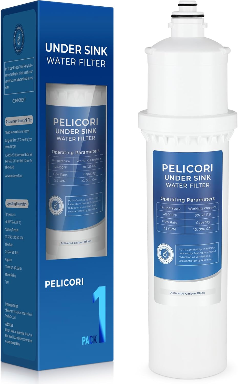 F.Set.SS-2.5 Water Filter, Replacement Filter Set For SS-2.5 Filter Unit Same As Elf-SS-2.5-R (1 Pack)