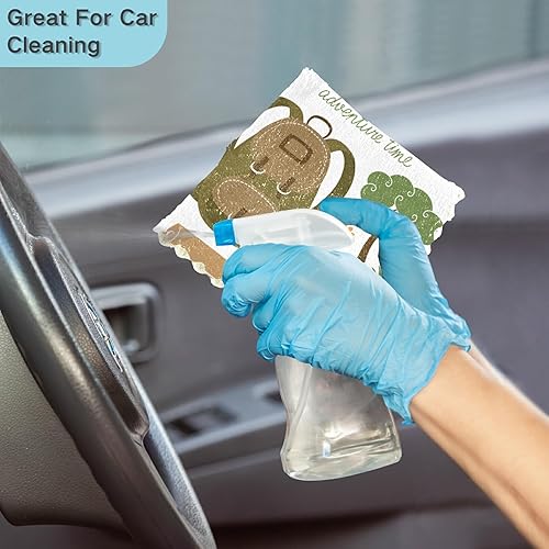 Miniatura 6 de Juego de 6 paños de cocina para fogata en blanco, juego de 6 paños de cocina, paños de limpieza, paños de cocina, toallas absorbentes, sin pelusas,