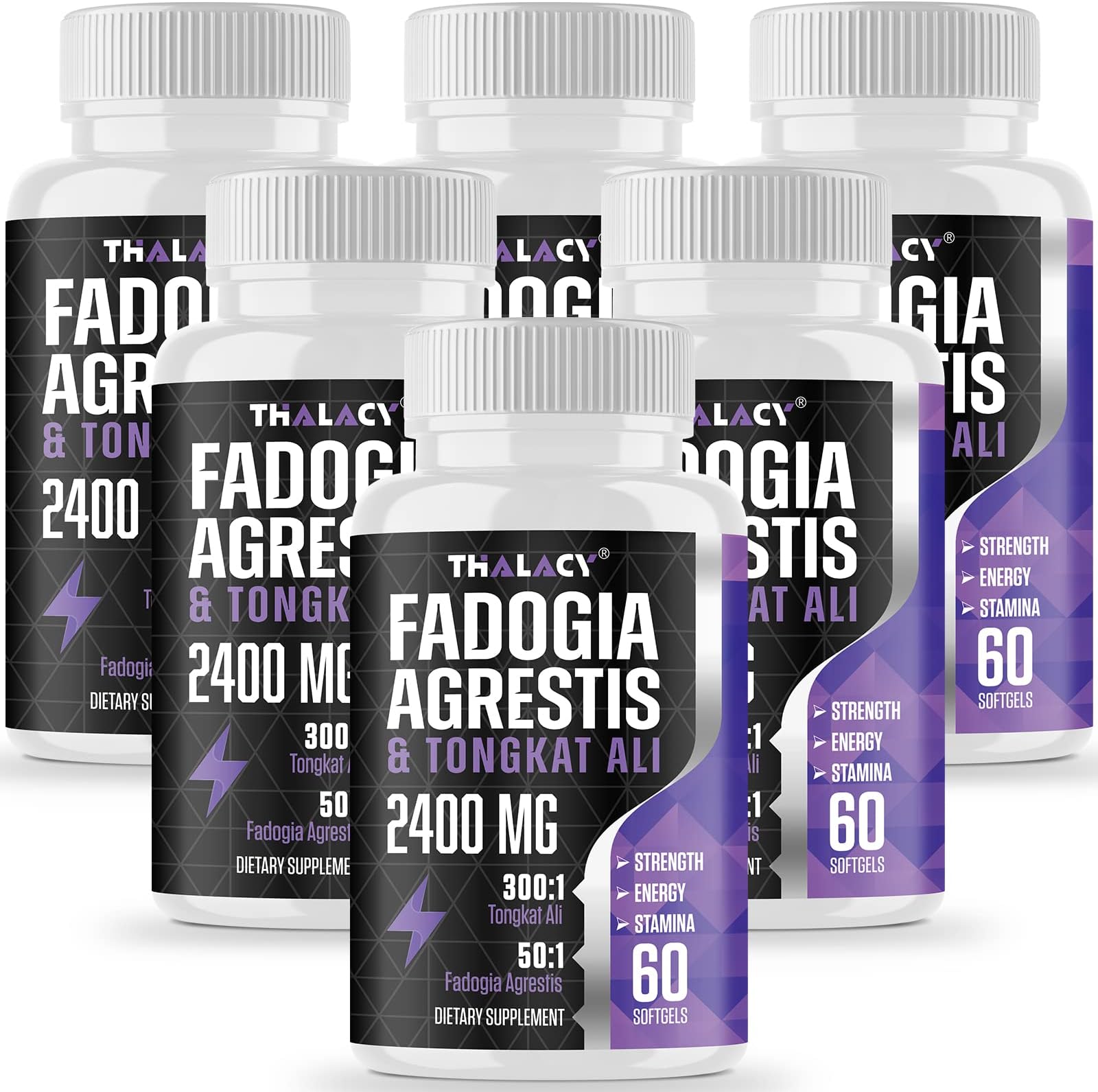 2400mg Fadogia Agrestis Tongkat Ali Supplement - Fadogia Agrestis 1400mg & Tongkat Ali 1000mg Ultra Blend, Maximum Strength, Muscle Mass & Athletic Performance, 360 Softgels