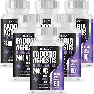 2400mg Fadogia Agrestis Tongkat Ali Supplement - Fadogia Agrestis 1400mg & Tongkat Ali 1000mg Ultra Blend, Maximum Strength, Muscle Mass & Athletic Performance, 360 Softgels