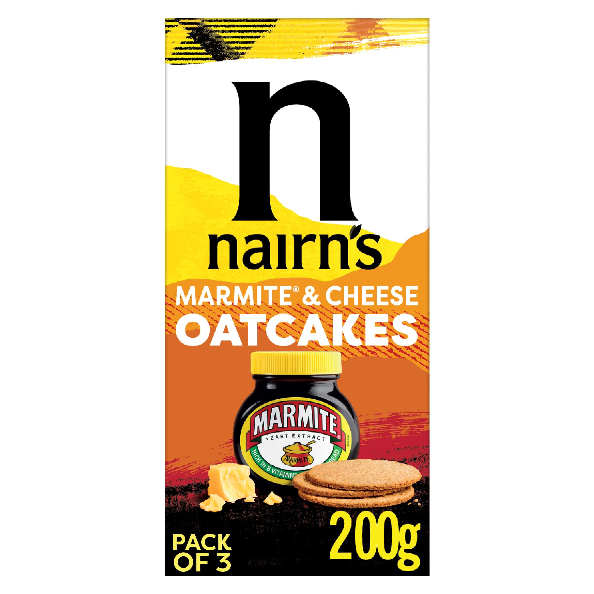 Marmite & Cheese Oatcakes 200g (Pack of 3)