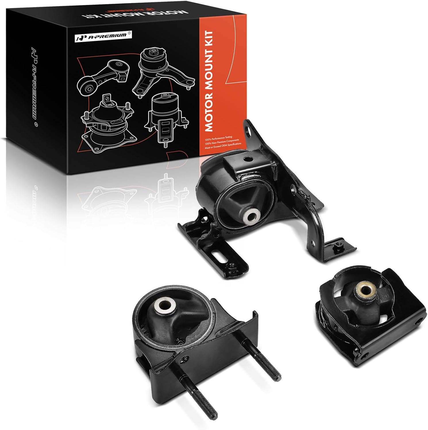 A-Premium Engine Motor Mount and Transmission Mount Kit Compatible with Toyota RAV4 2001 2002 2003 2004 2005, 2.0L 2.4L, Automatic Transmission, 3-PC Set, Replace# 1237128031, 1237128130