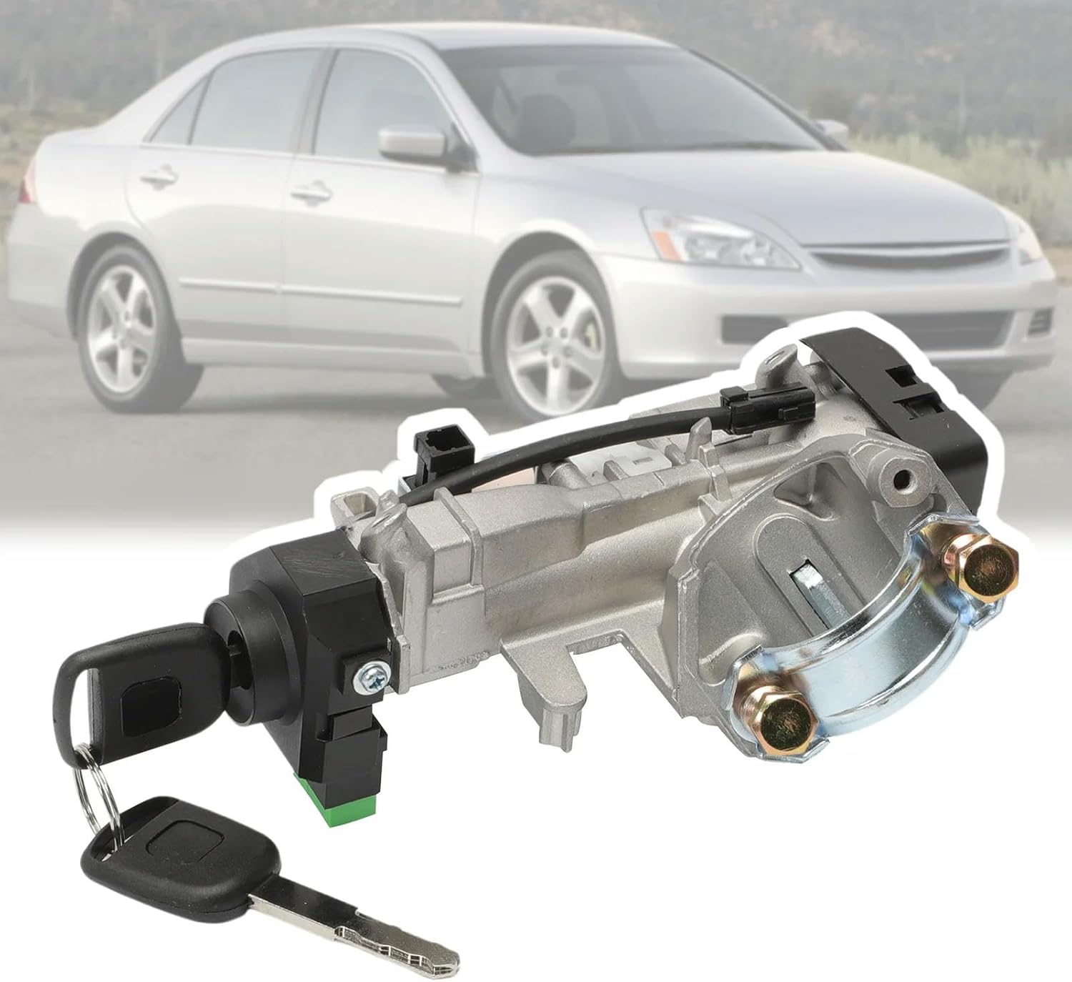Ignition Switch Lock Cylinder with 2 Keys Assembly Compatible 06350-Saa-G30/35100-Sda-A71 for Accord Cr-V 2005 2006 2007