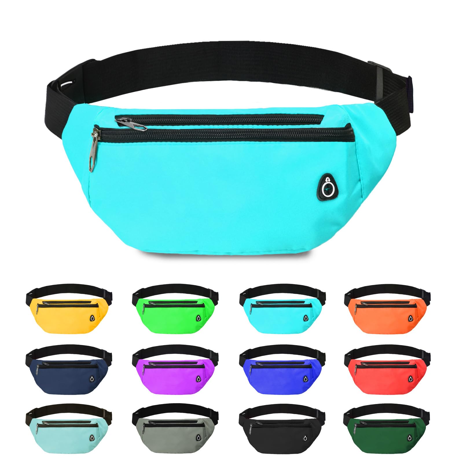 Rosoz Bum Bag, Belt Bag Women's Bum Bag Men's Gifts Sports Hip Bags for Outdoor Travel Running Cycling, sky blue