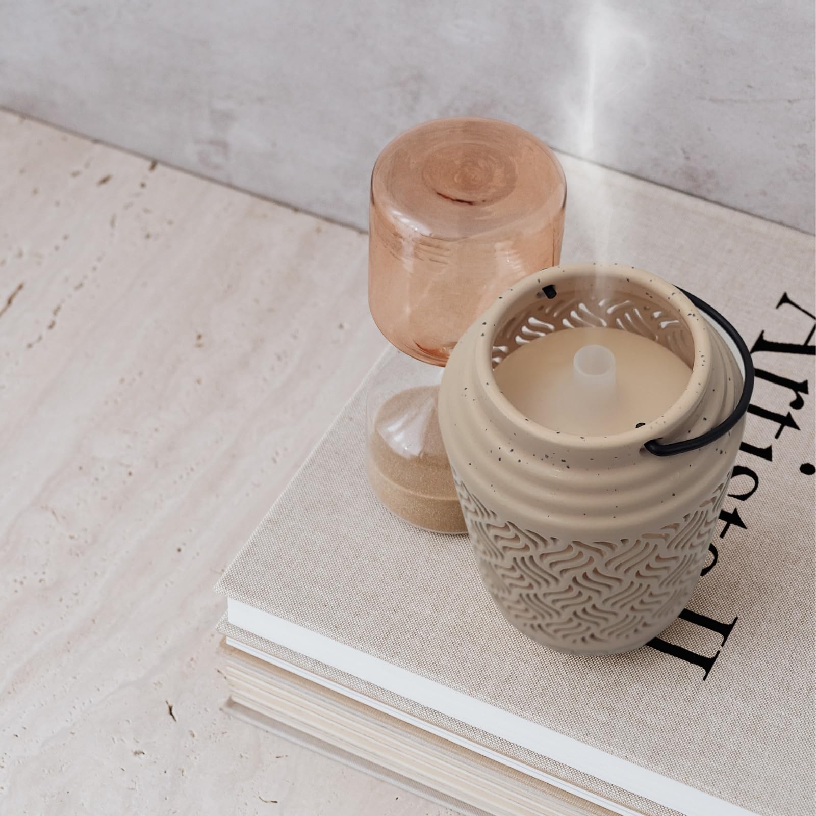 Zen'Arôme Diffusor für ätherisches Öl, WLAN Venedig – elektrischer Diffusor, kompatibel mit Alexa/Google Home – vollständige Kontrolle über die App Tuya Smart – natürliche Materialien Holz und Keramik