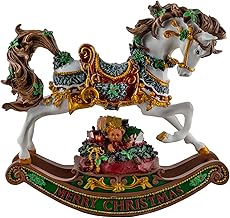 Merry Christmas Rocking Horse Musical Figurine