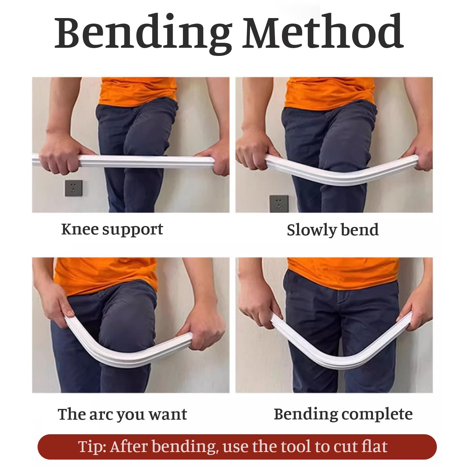 Flexible Deckenvorhangschiene, gebogene Vorhangstange für Raumteilung, Duschvorhänge, 3,9 m Länge