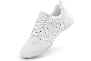 Girls Cheerleading Shoes White Dance Shoes Cheer Shoes Youth Cheer Competition Sneakers