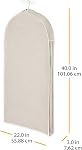 Whitmor 6082-2716 Natural Linen Soft Storage Garment Bag