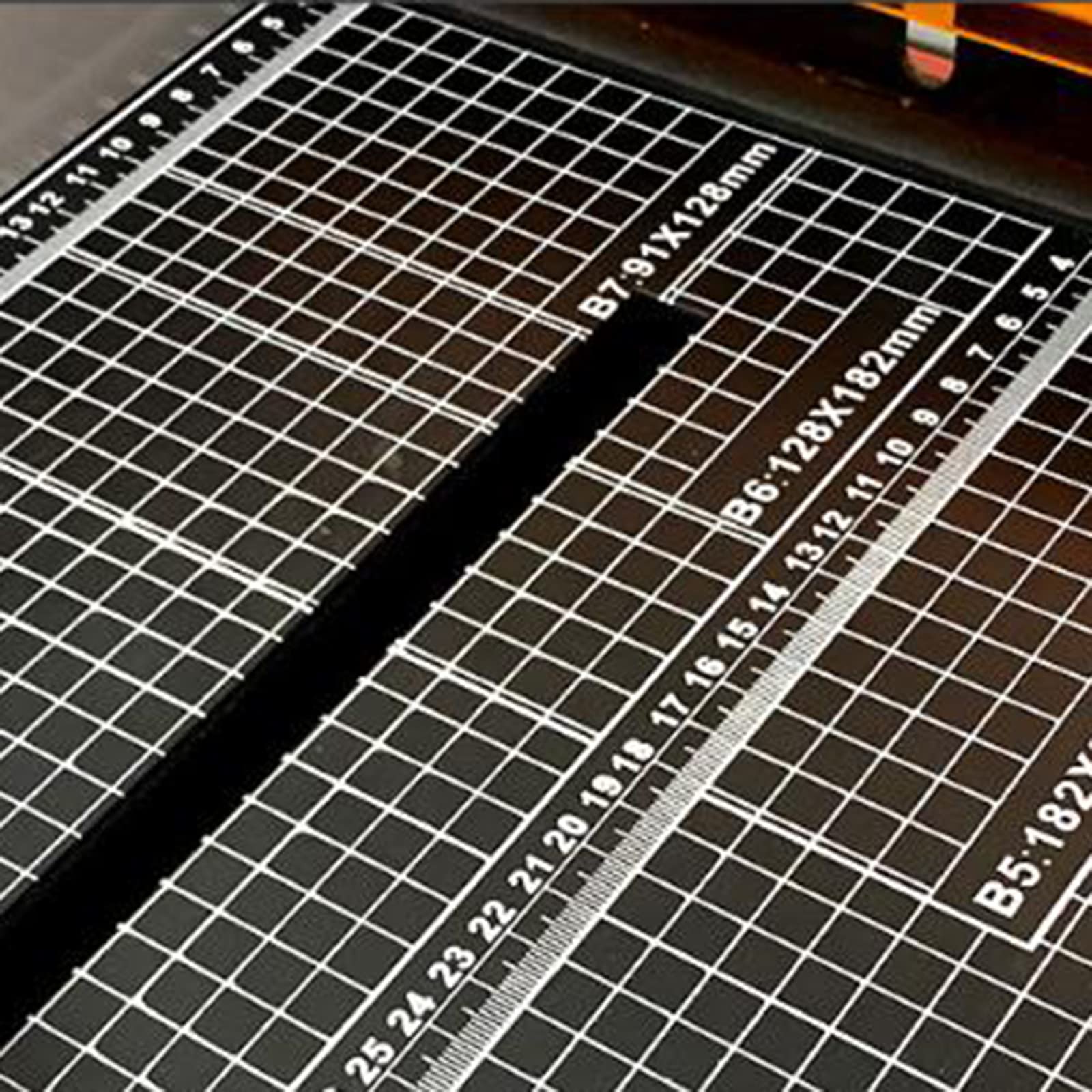 Elektrischer Papierschneider, robuster Schneidemaschine für Karton und Leder, 40 mm Schnittstärke mit Gitterlinien, perfekt für Büro, Zuhause und Schule