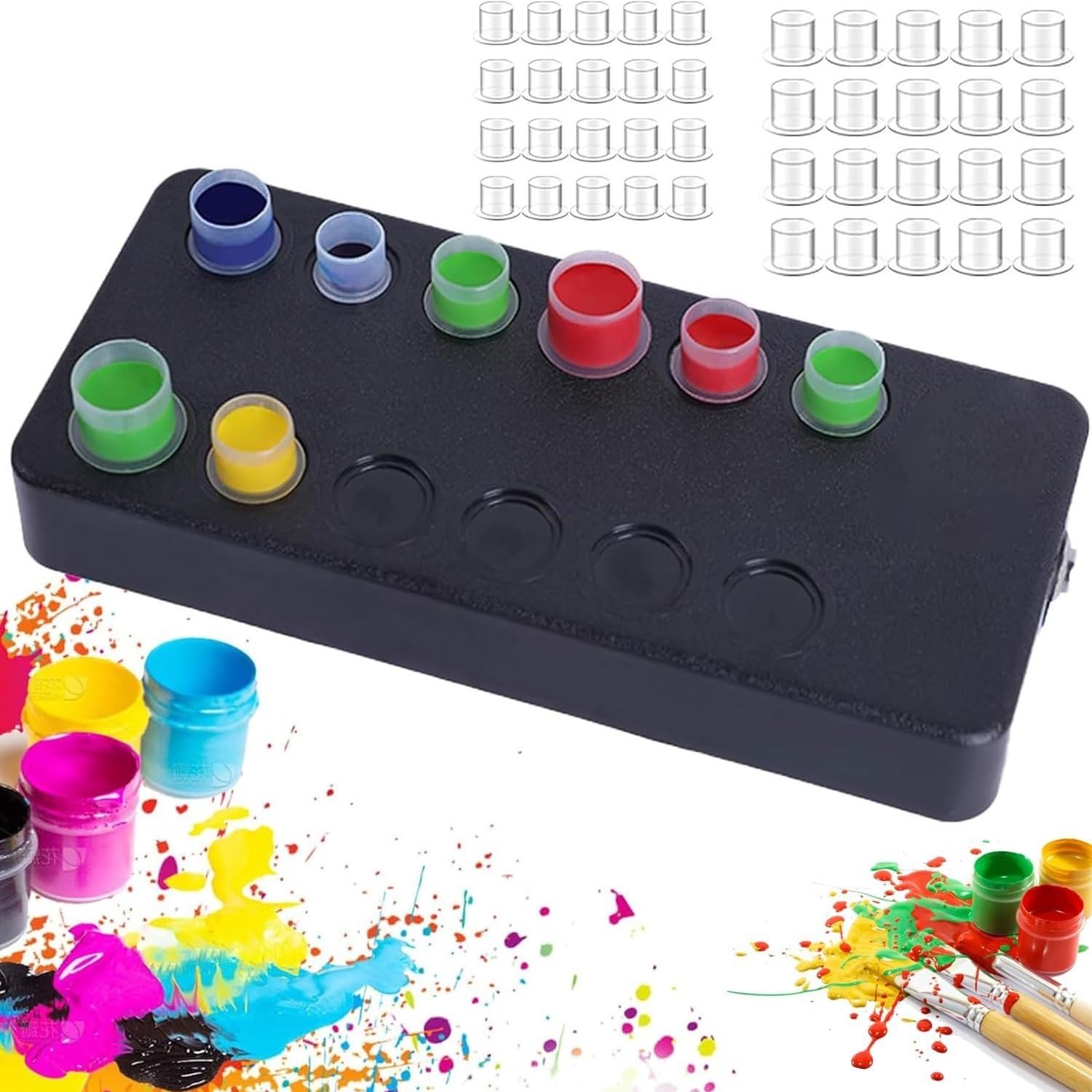 Mélangeur d'encre électrique vortex avec 12 emplacements pour tatouage et vernis