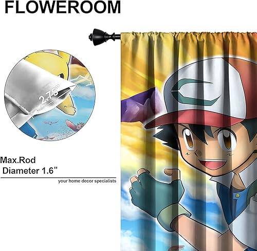 Miniatura 6 de Cameon Cortinas opacas con bolsillo para cortinero, cortinas opacas con aislamiento térmico para sala de estar, dormitorio de niños, decoración de