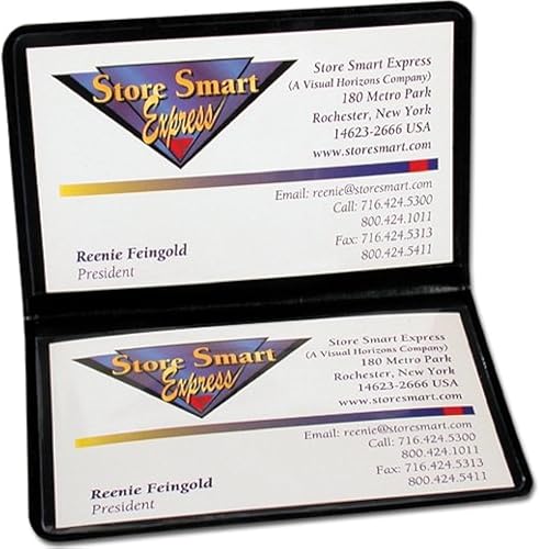 StoreSMART RPP2915BK10 - Portatarjetas plegables color negro - 10 unidades - Plástico de polipropileno
