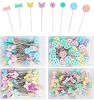 400 Pieces Sewing Pins for Fabric，Pins Sewing Supplies Accessories for Dressmaker, Craft and DIY Decoration (Colored )