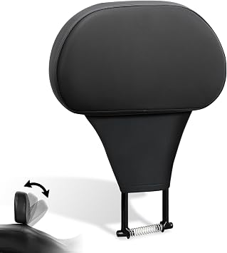 Motorcycle Rider Backrest,Driver Adjustable Detachable Backrest Cushion/Back Pad For Harley Touring Electra Glide CVO Road Glide Road King Street Glide 2009-2025,Black#15