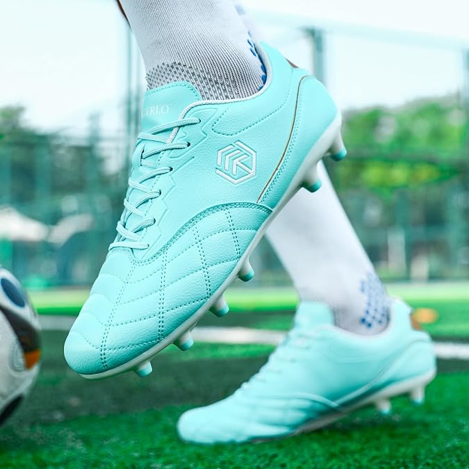DimaiGlobal Men's Soccer Cleats Firm Ground Soccer Shoes Women's Turf Football Shoes Rugby Boots Outdoor Breathable Athletic Professional Unisex