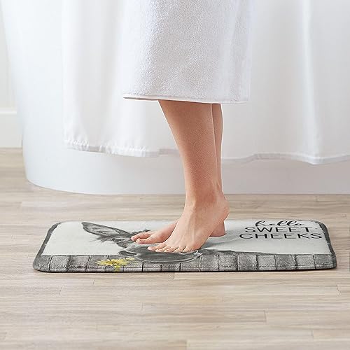 Miniatura 6 de Divertida alfombra de baño de burro en blanco y negro, divertida alfombra de cocina antideslizante, tapete de baño de burro, decoración de baño
