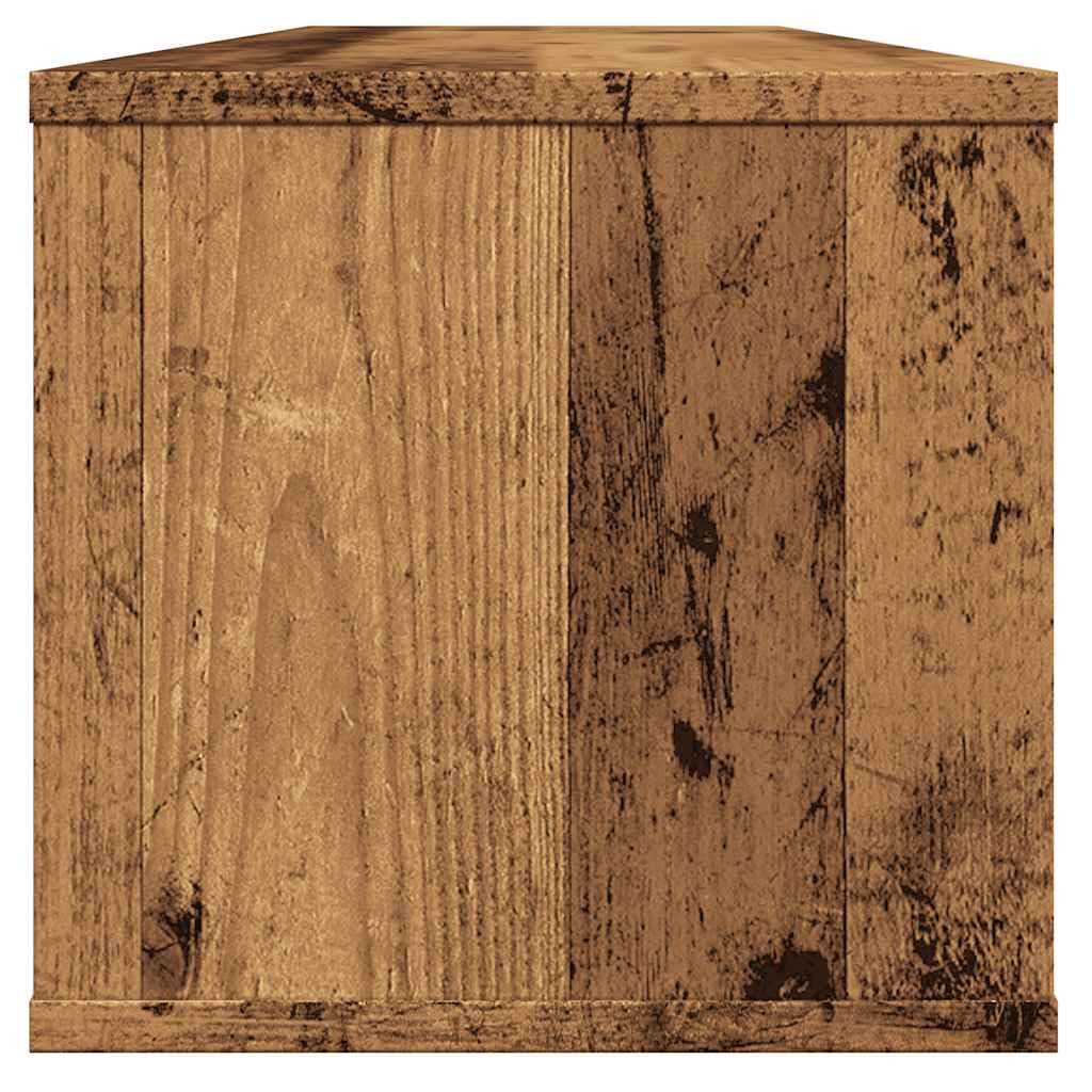 Armario de Pared Madera de ingeniería Madera Vieja 101x30x29 cm, Mobiliario Estanterías Estantes y estanterías, Marrón, 14.95kg