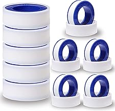 10 Rolls 1/2 Inch(W) X 520 Inches(L) Teflon Tape,for Plumbers Tape,Plumbing Tape,PTFE Tape,Thread Tape,Plumber Tape for Sh...