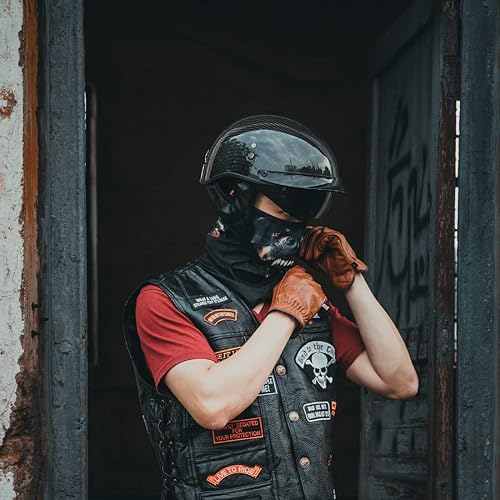 Miniatura 3 de VCOROS Cascos de motocicleta retro de fibra de carbono para hombres y mujeres, cascos de media cara para motocicleta, Cruiser, Chopper, ciclomotor,