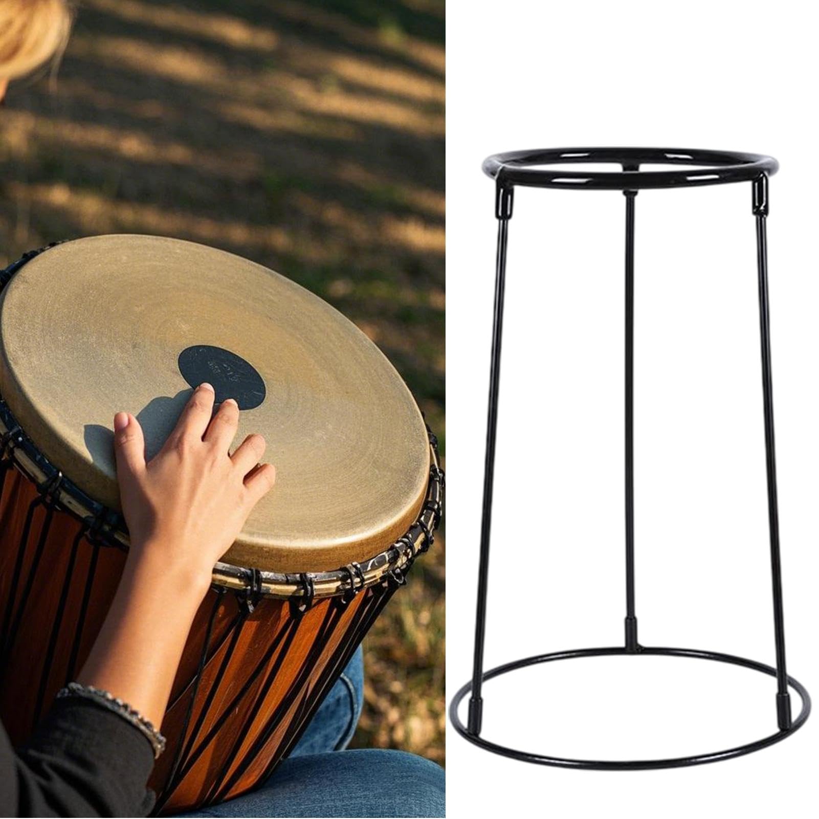 Stand de sol, support de tambour africain,Support de tambour polyvalent réglable - Support permanent de percussion, support d'instrument stable pour la maison, studio