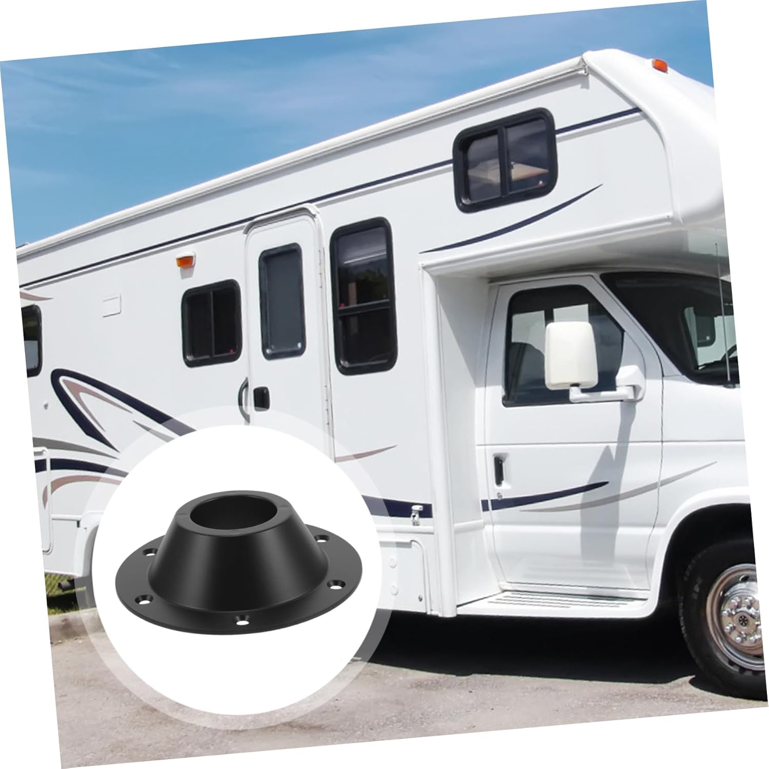 2pcs Rv Table Base Floor Mount Pedestal Table Accessory for Camper Boat Easy Installation Versatile Stable Support