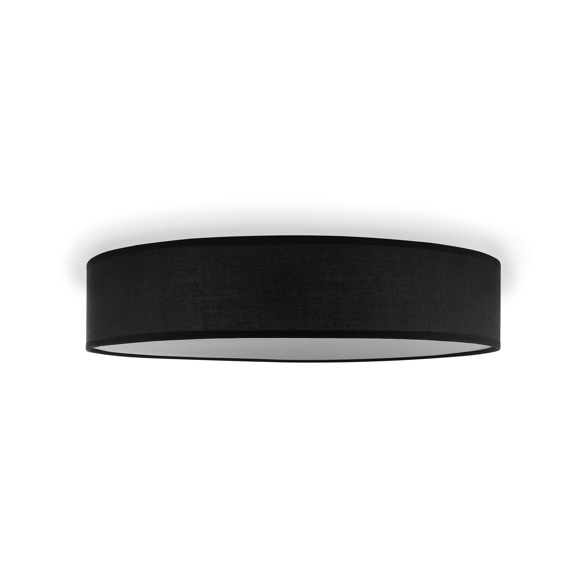 Smartwares IDE-60044 Lámpara de techo, pantalla de tela de 50 cm de diámetro, cuatro apliques con casquillos E27, compatible con bombillas de hasta 18 W, Iluminación de Interior, IP20, Negro