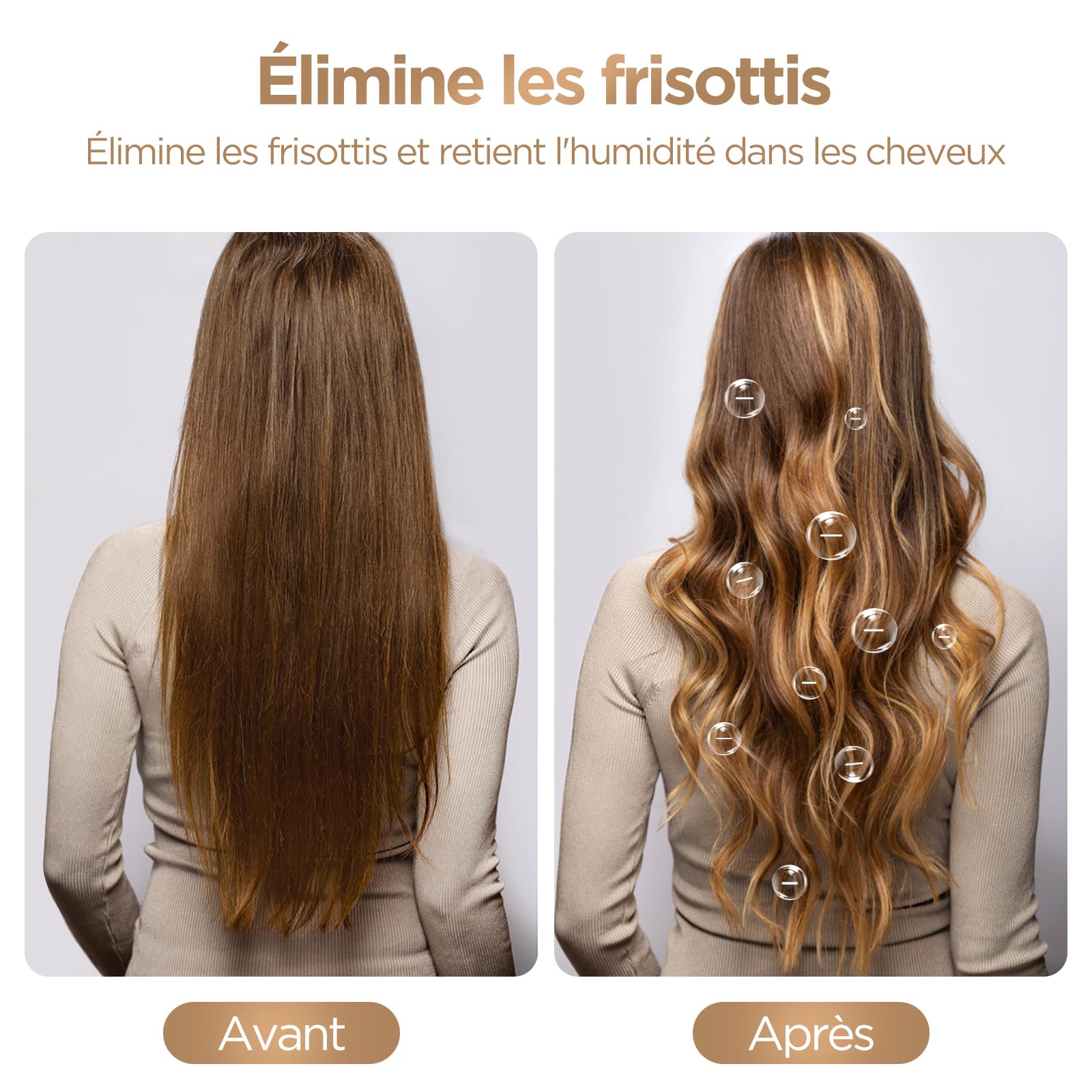 Fer à Boucler 5 en 1 PARWIN PRO BEAUTY Multifonctionnel Interchangeable Kit Fer à Friser avec Tourmaline en céramique et 140-230°C Température réglable Boucleur a Cheveux avec écran LCD
