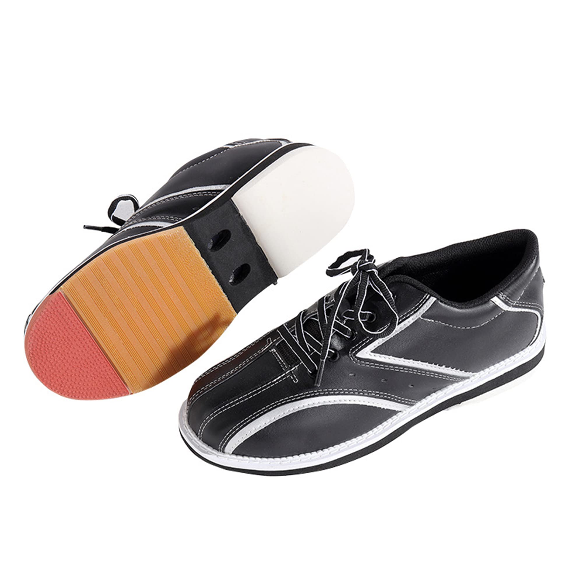 SDEQA Chaussures De Bowling Chaussures D'entraînement De Bowling en Cuir Léger pour Homme Anti-Slip Buffe