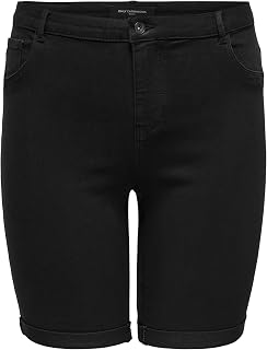 ONLY Carmakoma Female Jeans Shorts Carthunder Regular Long Shorts DNM 50 Black