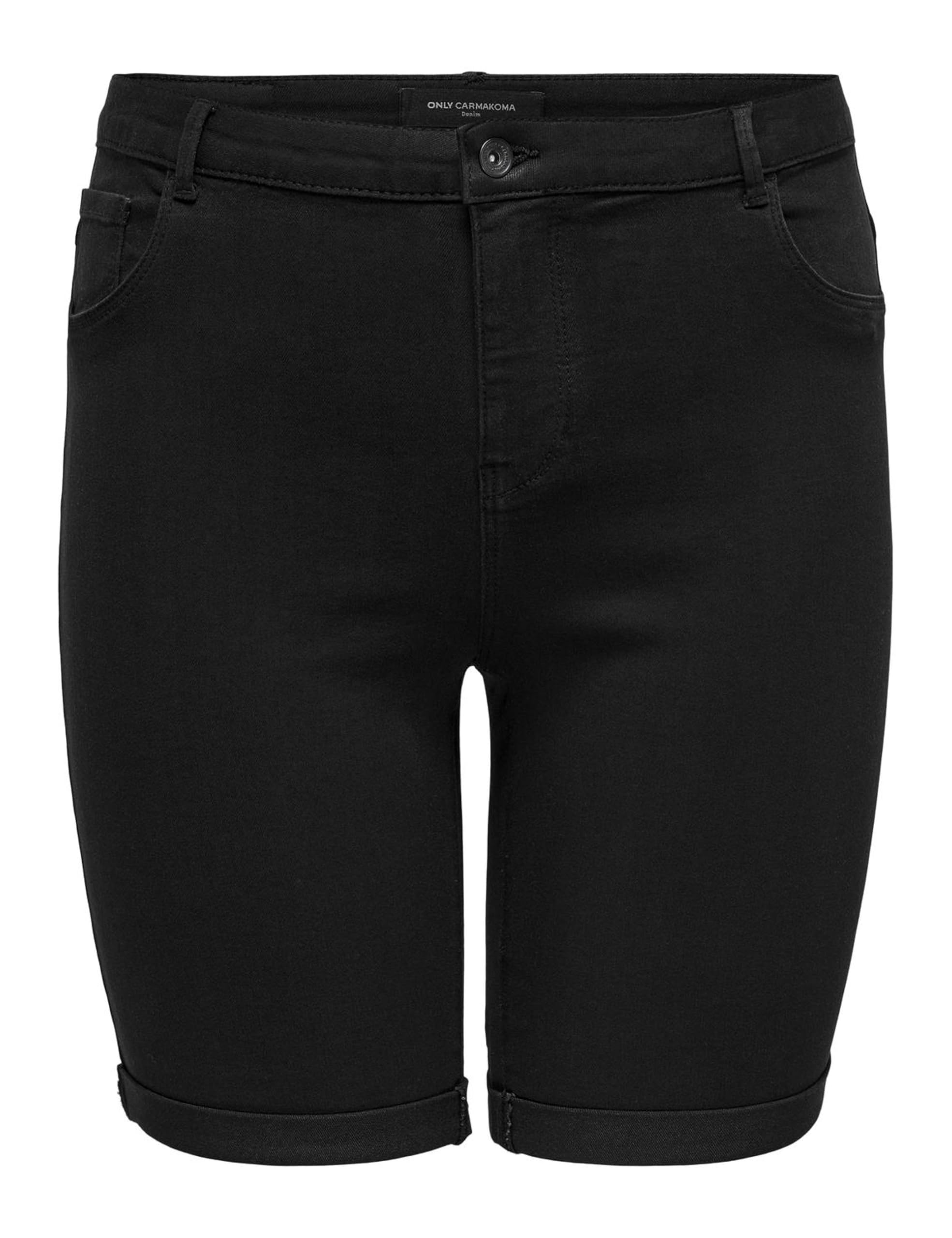 Only Carmakoma Women's Black Carthunder Life Reg Long Shorts Dnm Noos, 22