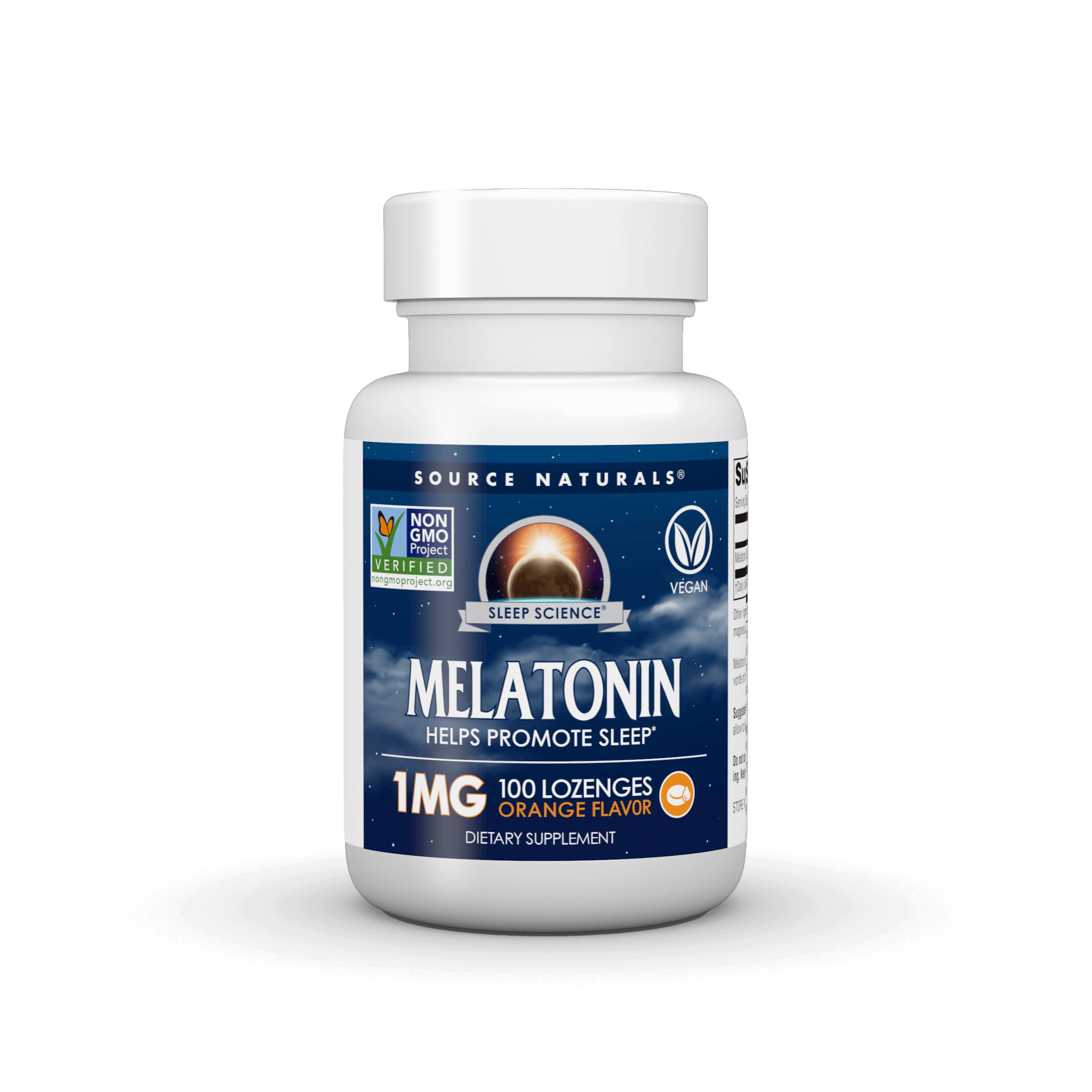Source Naturals Melatonin, 1 mg, Sublingual Orange 100 Tabs