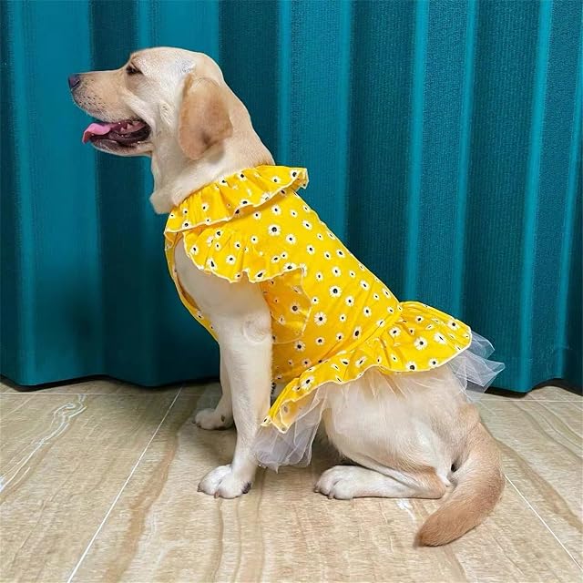 Foto 5 de 6 de UOSIA Vestidos para Perros Extra Grandes Flor Perro Princesa Tutu Primavera Verano Ropa para Cachorros…