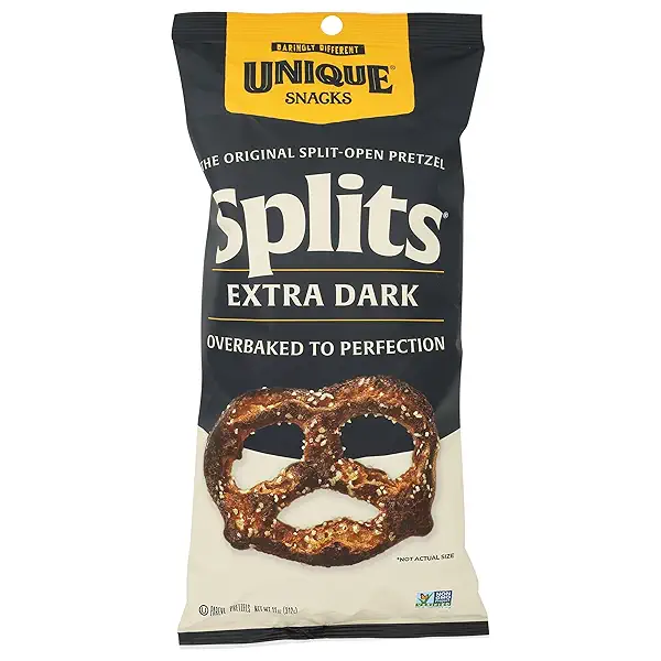 Unique Pretzels Extra Dark Splits Pretzels - 11 oz 1