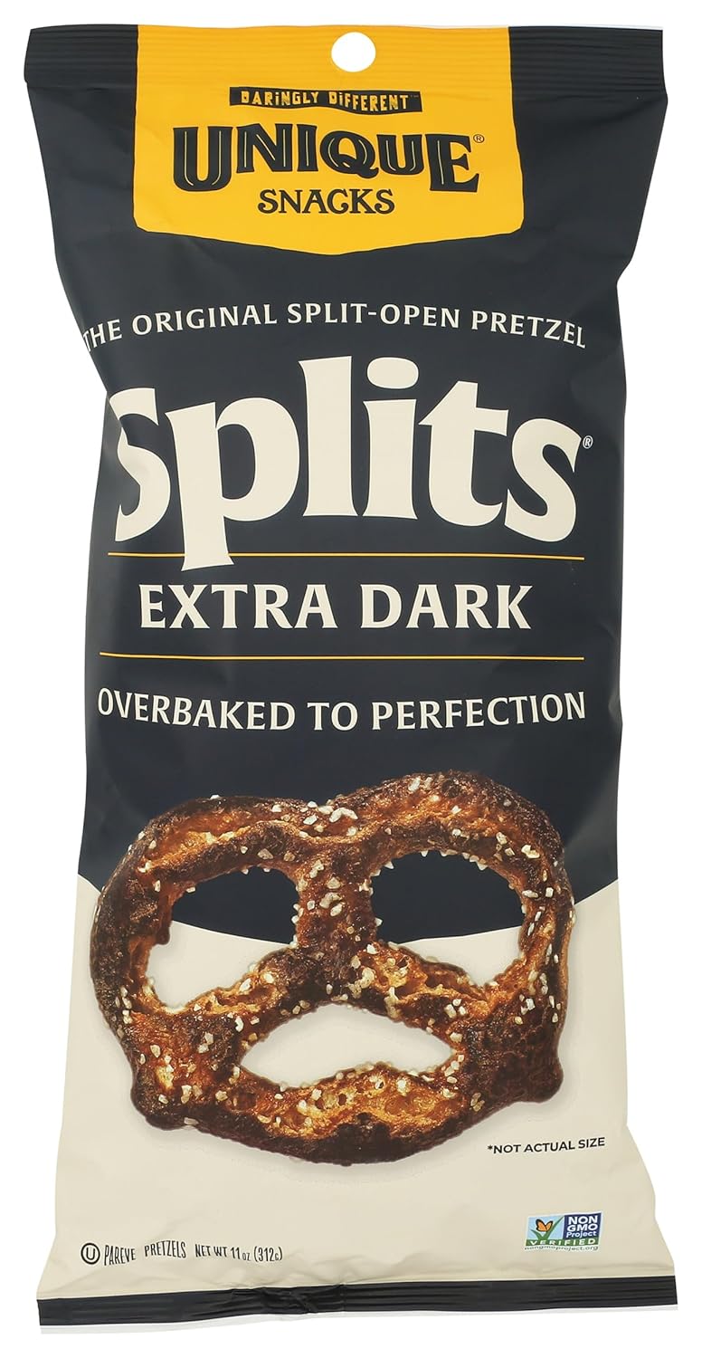 Unique Pretzels Extra Dark Splits Pretzels, 11 oz: A gluten-free-snack look at texture, flavor, and safety
