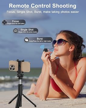 [New Upgrade, Easy to Use] TikTok Scrolling Ring Remote Control, Camera Shutter Remote, Wireless Bluetooth Scrolling Ring for iPhone, iPad, iOS, Android - Black