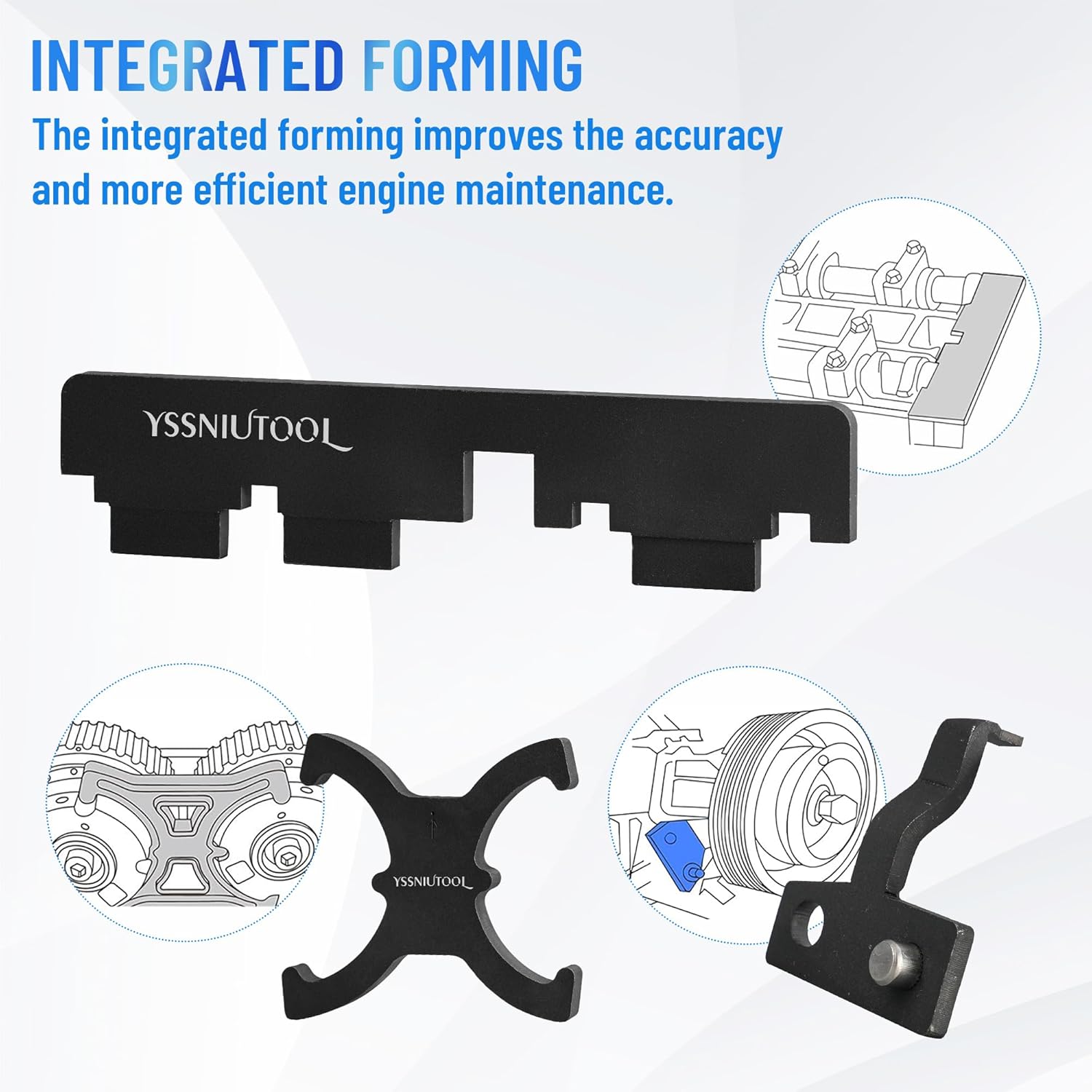 Engine Timing Tool Kit, Crankshaft and Camshaft Timing Belt Locking Alignment Tool Set Compatible with Ford Focus Escape Transit Volvo S60 S80 V60 V70 More for 1.5L 1.6L VCT Engines