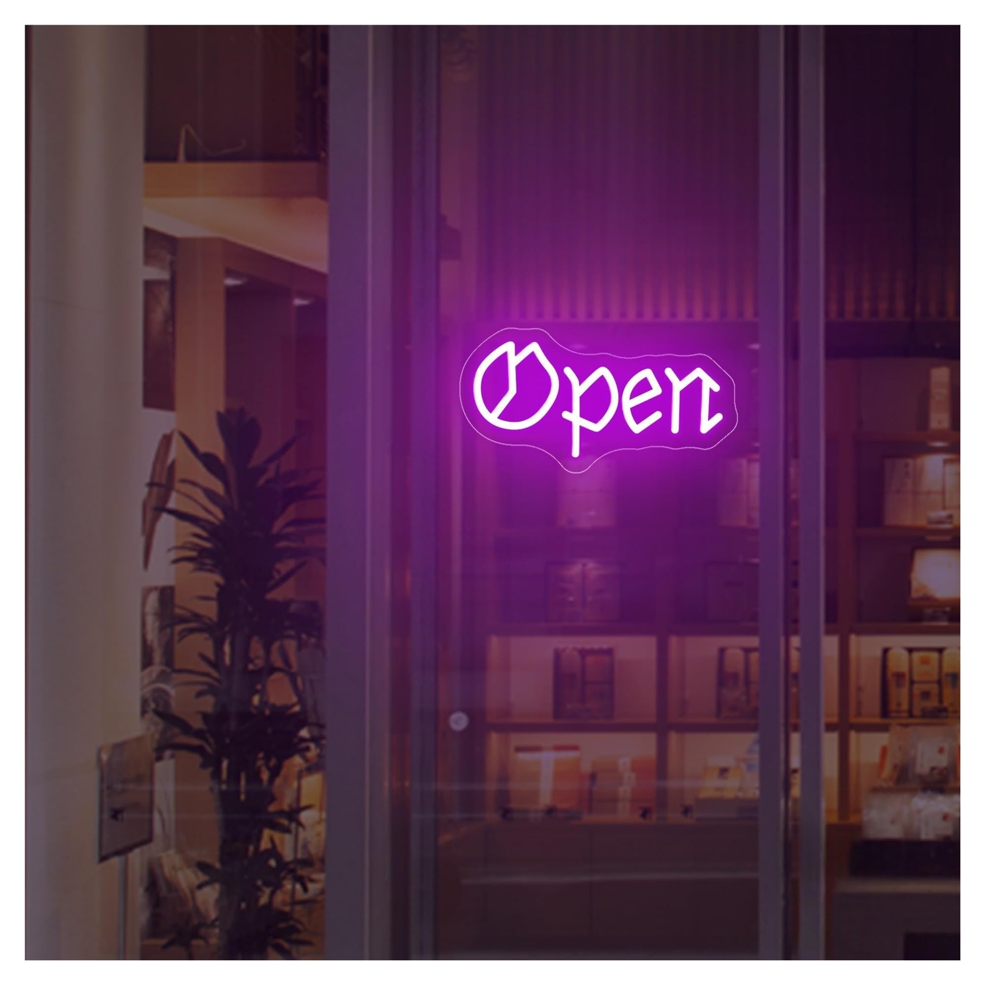 Shouxi D Sign Lamp Gothic Neon Open Sign Personalize Wall Light, Restaurant Bar Hanging Ecor, Font Business Storefront Window Isplay 18Cmx36cm(D)