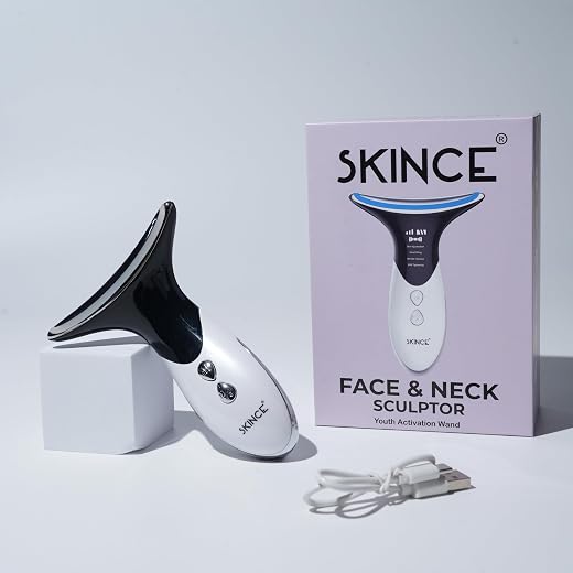 Skince Face & Neck Sculptor,Multifunctional Facial Skin Care Tools,3 Color Led Beauty Device for Home Use,Skin Rejuvenatio...