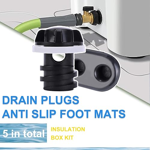 Miniatura 6 de Tapón de drenaje para enfriador, conector de manguera de repuesto, patas de goma antideslizantes, juego de 2 unidades para modelos YETI y RTIC