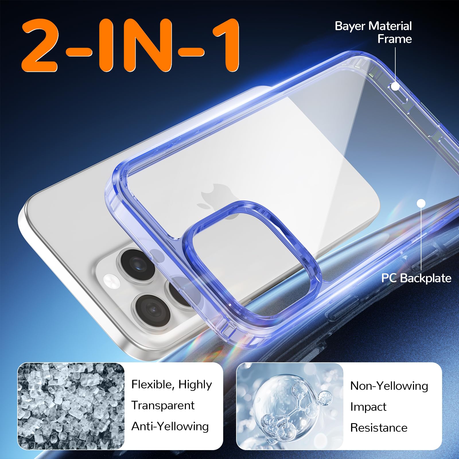 Clear Case for iPhone 15, Ultra Thin, Shockproof TPU Cover, Anti-Yellowing, Crystal Clear, Phone Case for Apple iPhone 15 - Clear — view 342