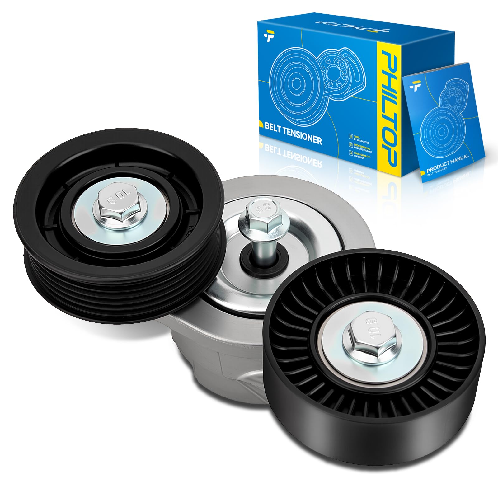 PHILTOP Belt Tensioner Assembly - belts hoses and pulleys automotive | Mubboo