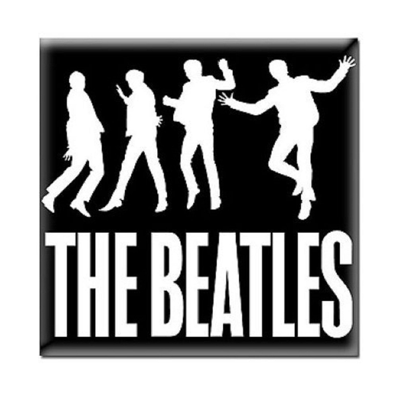Signs-Unique Black The Beatles Fridge Magnet Jump Band Logo Official 76Mm X 76Mm One Size