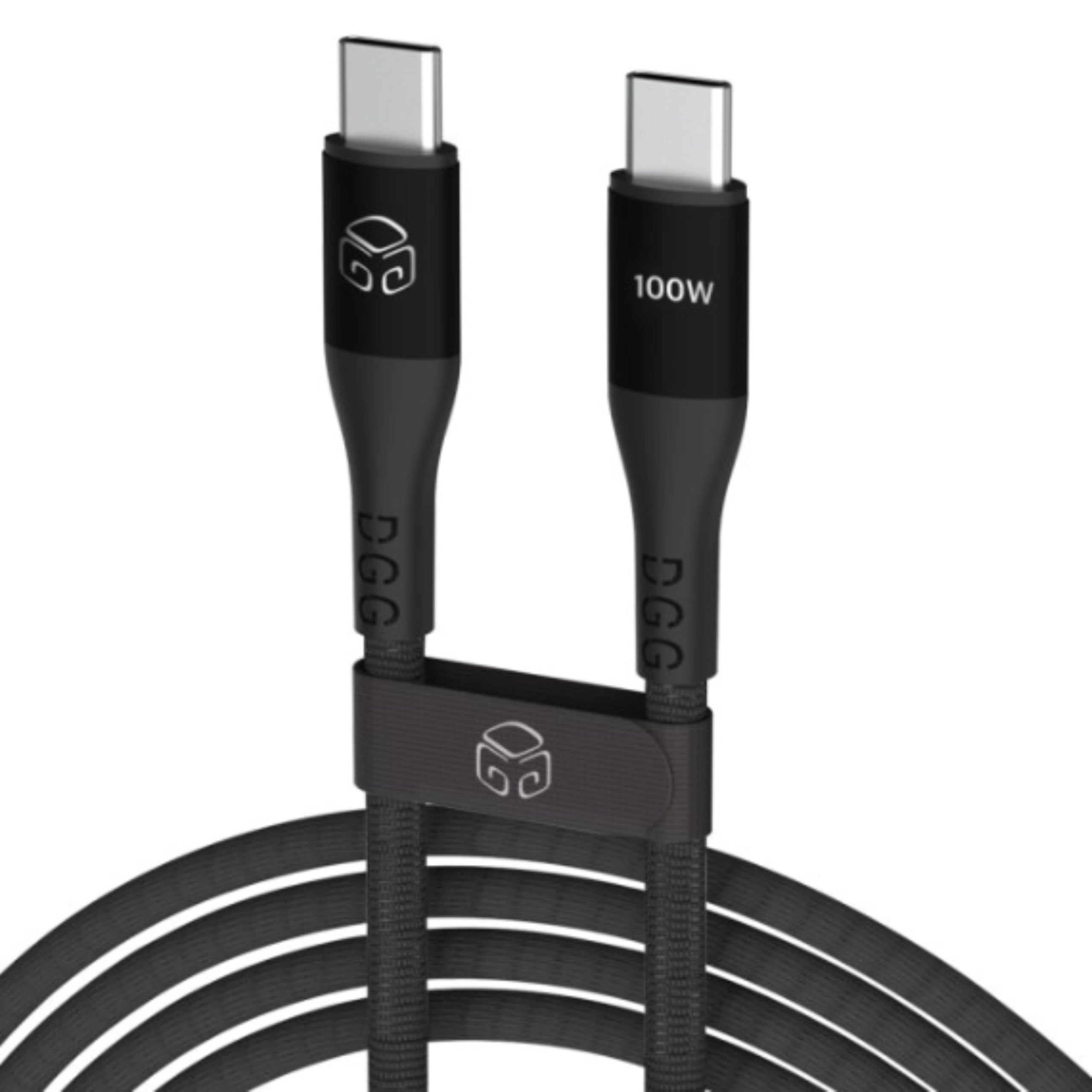 DEGEEGEE ZERO100 USB-C to USB-C 100W Fast Charging Cable, PD 3.0 Nylon Braided Type-C Charger Cord, Compatible with iPhone 15/16, iPad Pro, MacBook,
