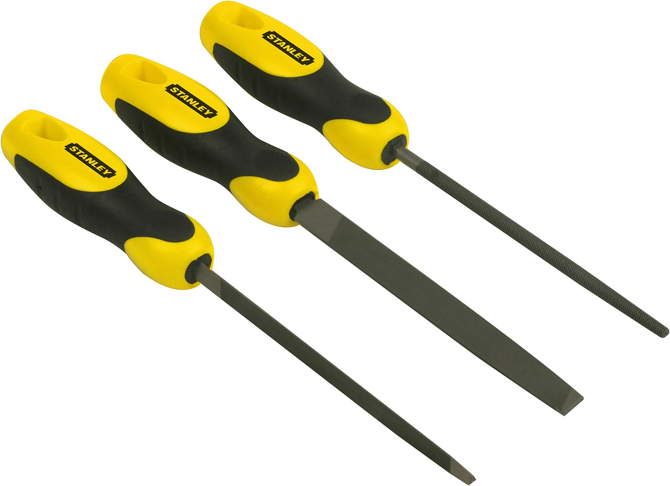 Stanley 0-22-445 File, Yellow/Black, 150 mm, Set of 3 Piece
