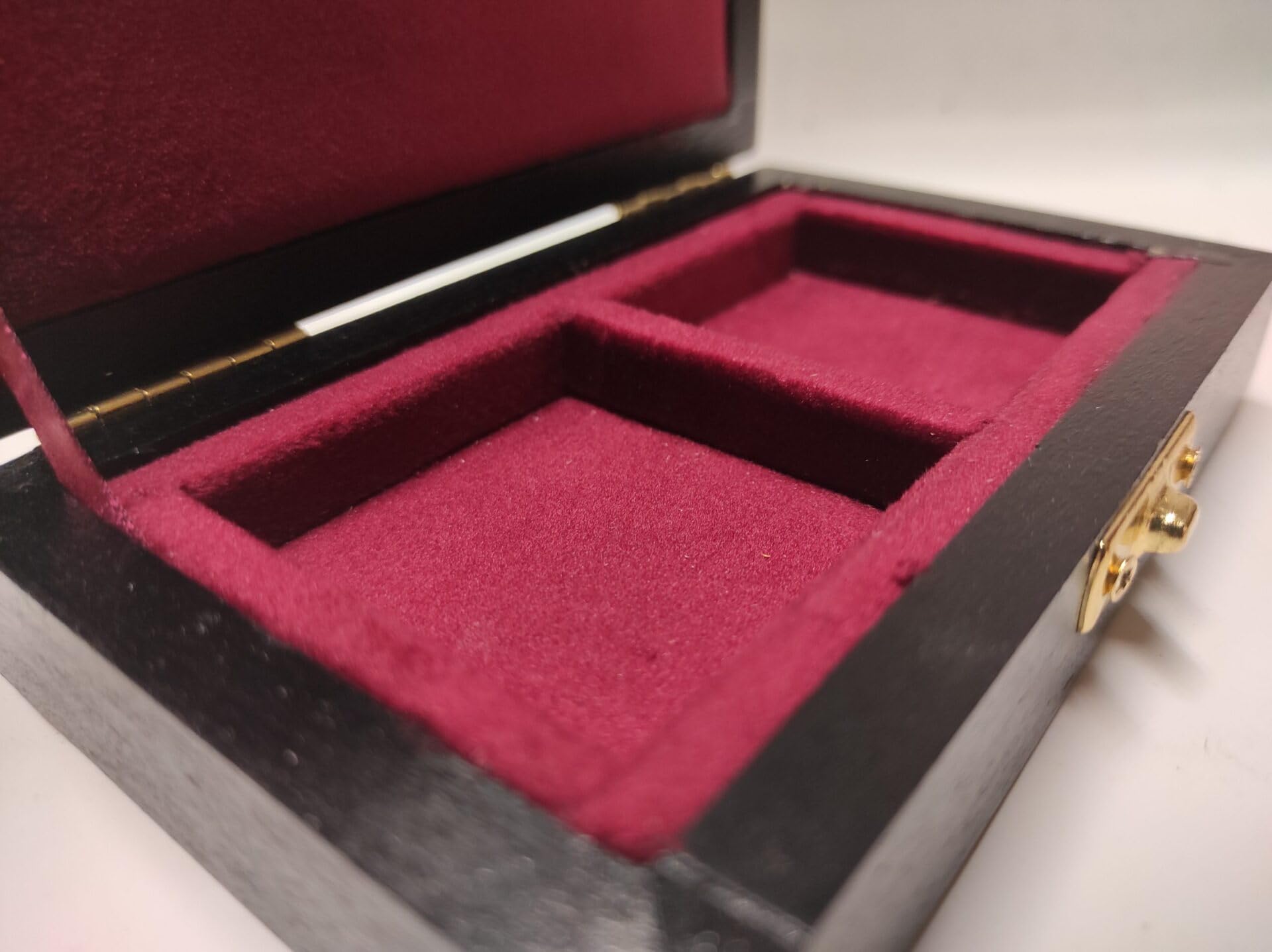 Cofanetto Portamonete in Legno Artigianale con Velluto Personalizzabile, 2 Scomparti 50x50 mm, Espositore per Monete e Medaglie, Made in Italy, Nero