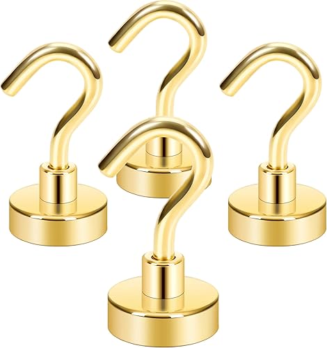 Vista 43 de Neosmuk Ganchos magnéticos resistentes, imanes fuertes con gancho para refrigerador, ganchos industriales súper resistentes de neodimio para colgar