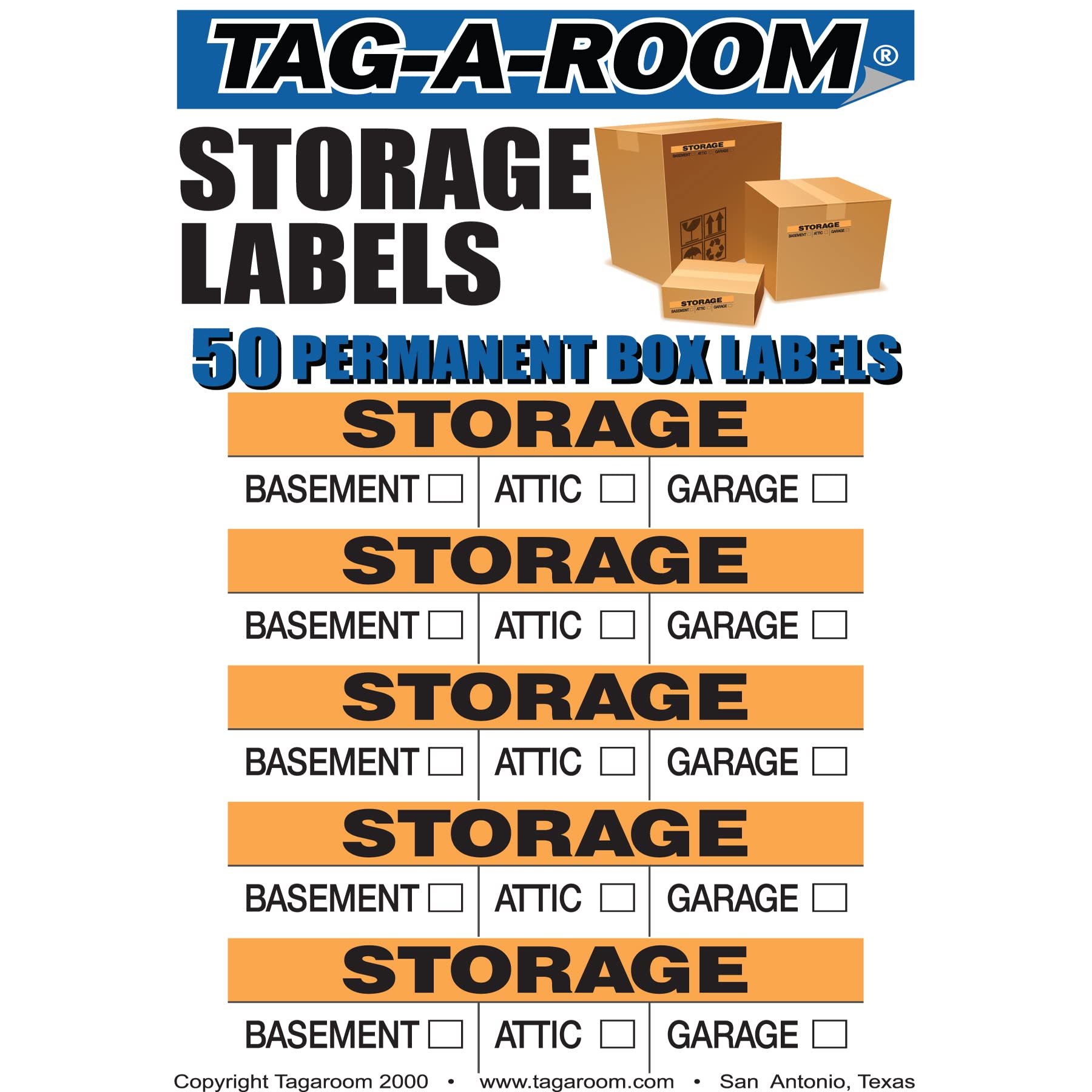 Storage Moving Labels Identify Box Contents With 50 Labels